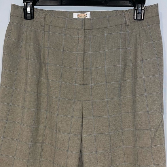Talbots Trousers Classic Fit Stretch Dress Pants Plaid Striped Straight Leg - Picture 7 of 10